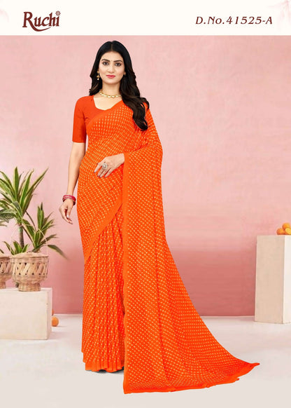 Star Chiffon Lehriya 25 Ruchi Sarees Manufacturer Ahmedabad