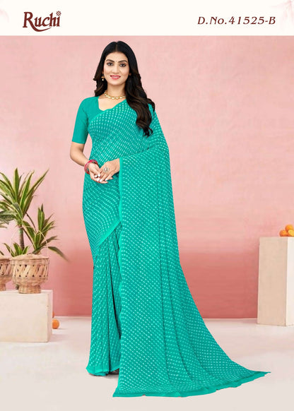 Star Chiffon Lehriya 25 Ruchi Sarees Manufacturer Ahmedabad