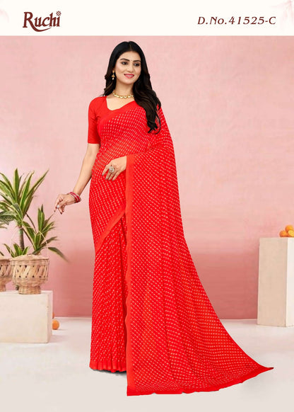 Star Chiffon Lehriya 25 Ruchi Sarees Manufacturer Ahmedabad