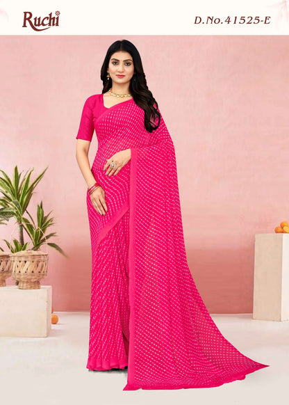 Star Chiffon Lehriya 25 Ruchi Sarees Manufacturer Ahmedabad