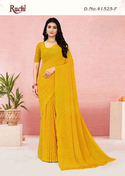 Star Chiffon Lehriya 25 Ruchi Sarees Manufacturer Ahmedabad