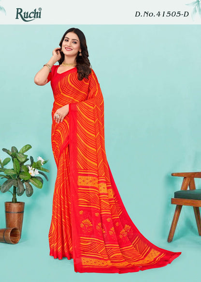 Star Chiffon Lehriya 5 Ruchi Sarees Manufacturer India