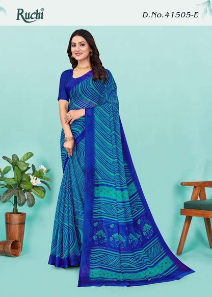 Star Chiffon Lehriya 5 Ruchi Sarees Manufacturer India