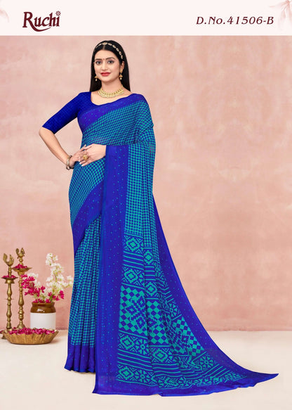 Star Chiffon Lehriya 6 Ruchi Sarees Wholesaler Gujarat