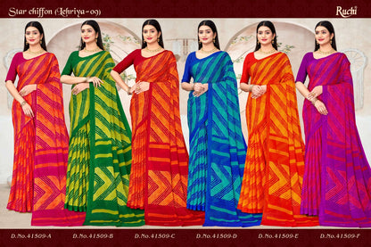 Star Chiffon Lehriya 9 Ruchi Sarees Manufacturer