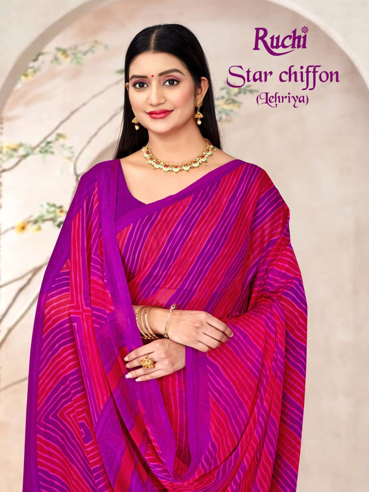 Star Chiffon Lehriya 9 Ruchi Sarees Manufacturer