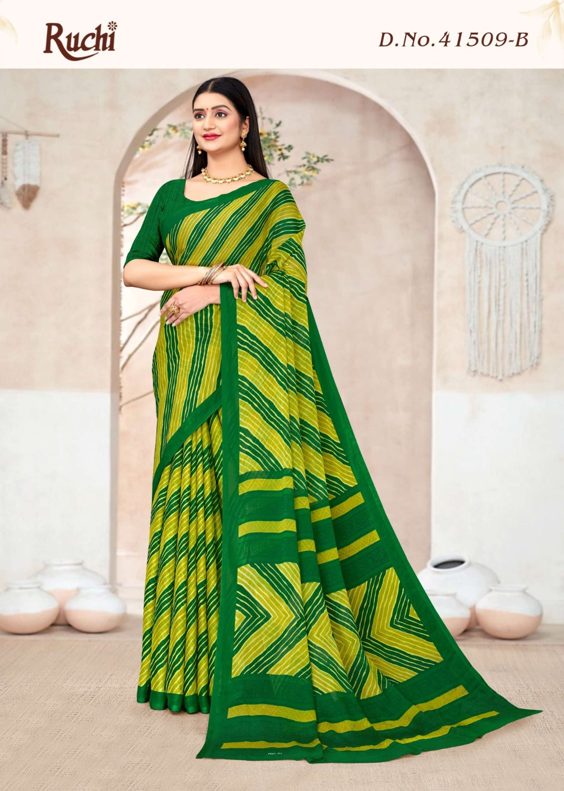 Star Chiffon Lehriya 9 Ruchi Sarees Manufacturer