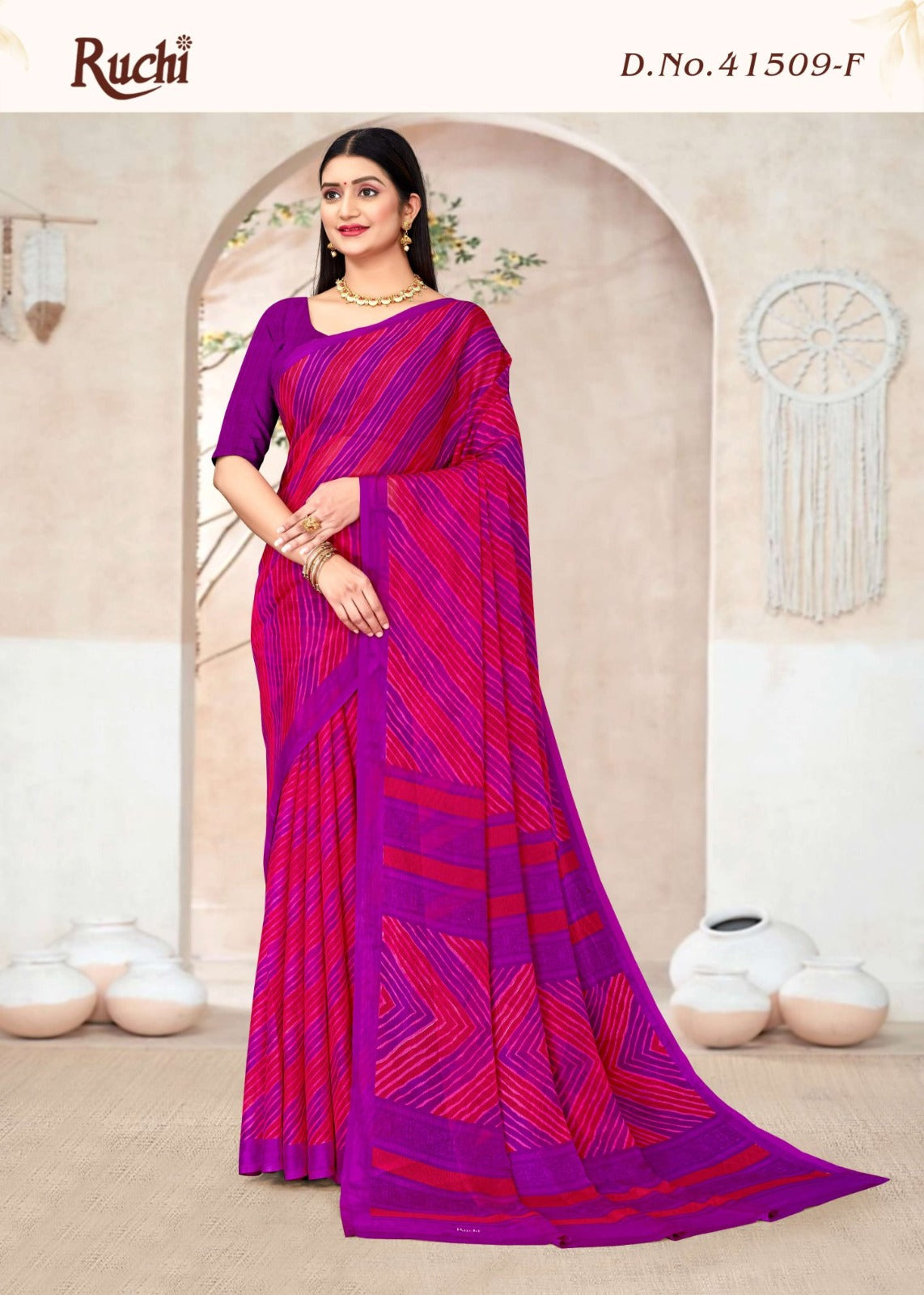 Star Chiffon Lehriya 9 Ruchi Sarees Manufacturer