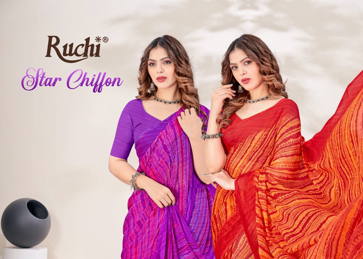 Star Chiffon Lehriya Special-35201 Ruchi Sarees Manufacturer Gujarat