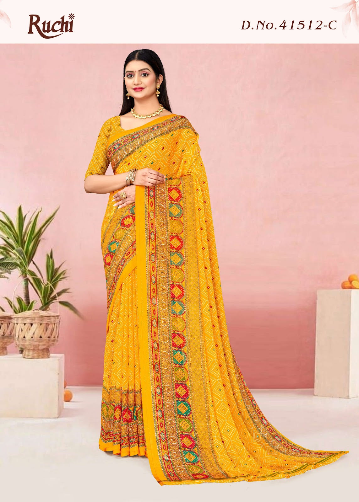 Star Chiffon Lehriya Vol 12 Ruchi Sarees Exporter Ahmedabad