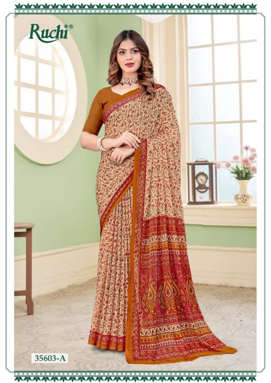 Star Chiffon Vol 166 Ruchi Sarees Manufacturer Ahmedabad