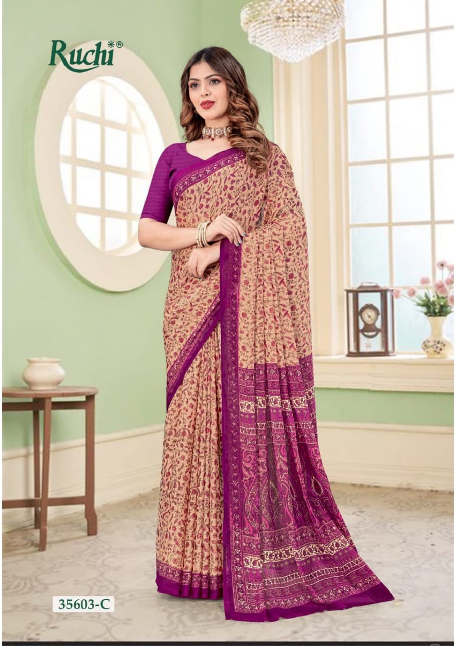 Star Chiffon Vol 166 Ruchi Sarees Manufacturer Ahmedabad