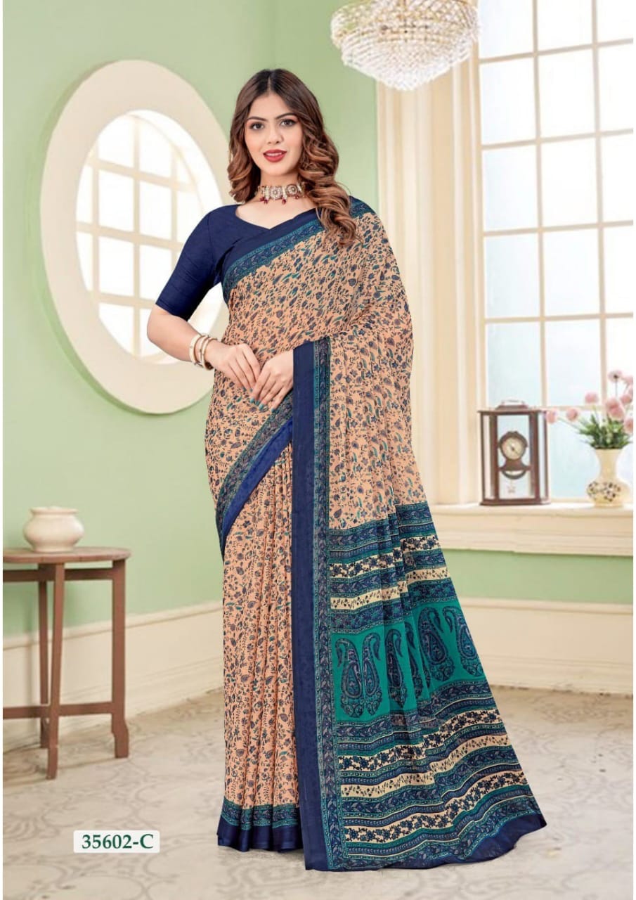 Star Chiffon Vol 166 Ruchi Sarees Manufacturer Ahmedabad