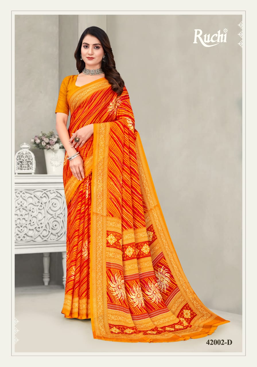 Star Chiffon Vol 192 Ruchi Sarees Exporter India