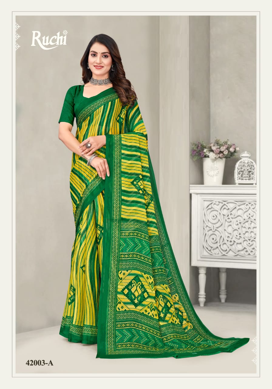 Star Chiffon Vol 192 Ruchi Sarees Exporter India