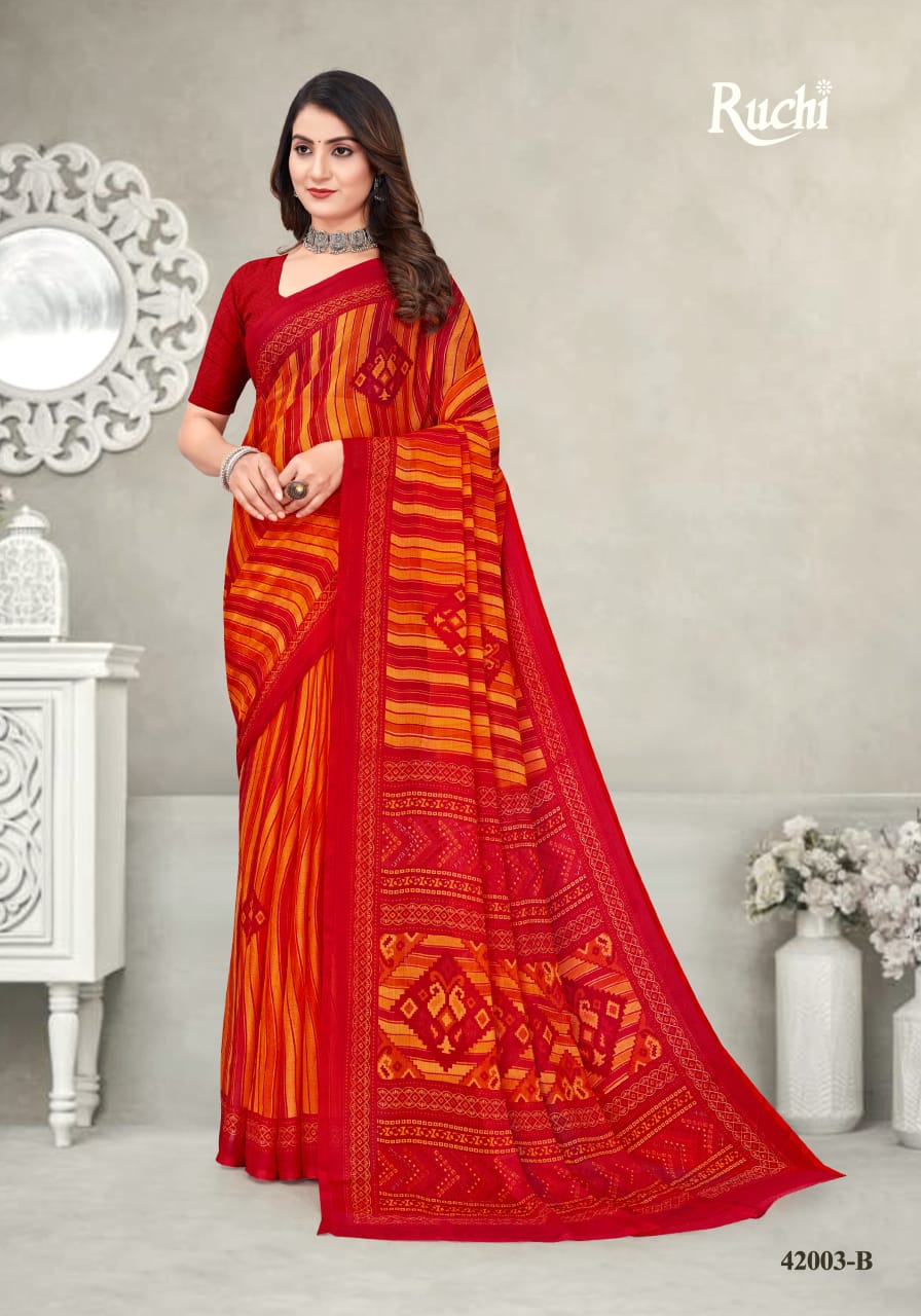 Star Chiffon Vol 192 Ruchi Sarees Exporter India