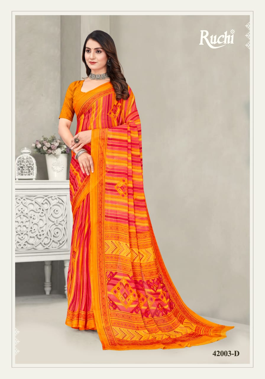 Star Chiffon Vol 192 Ruchi Sarees Exporter India