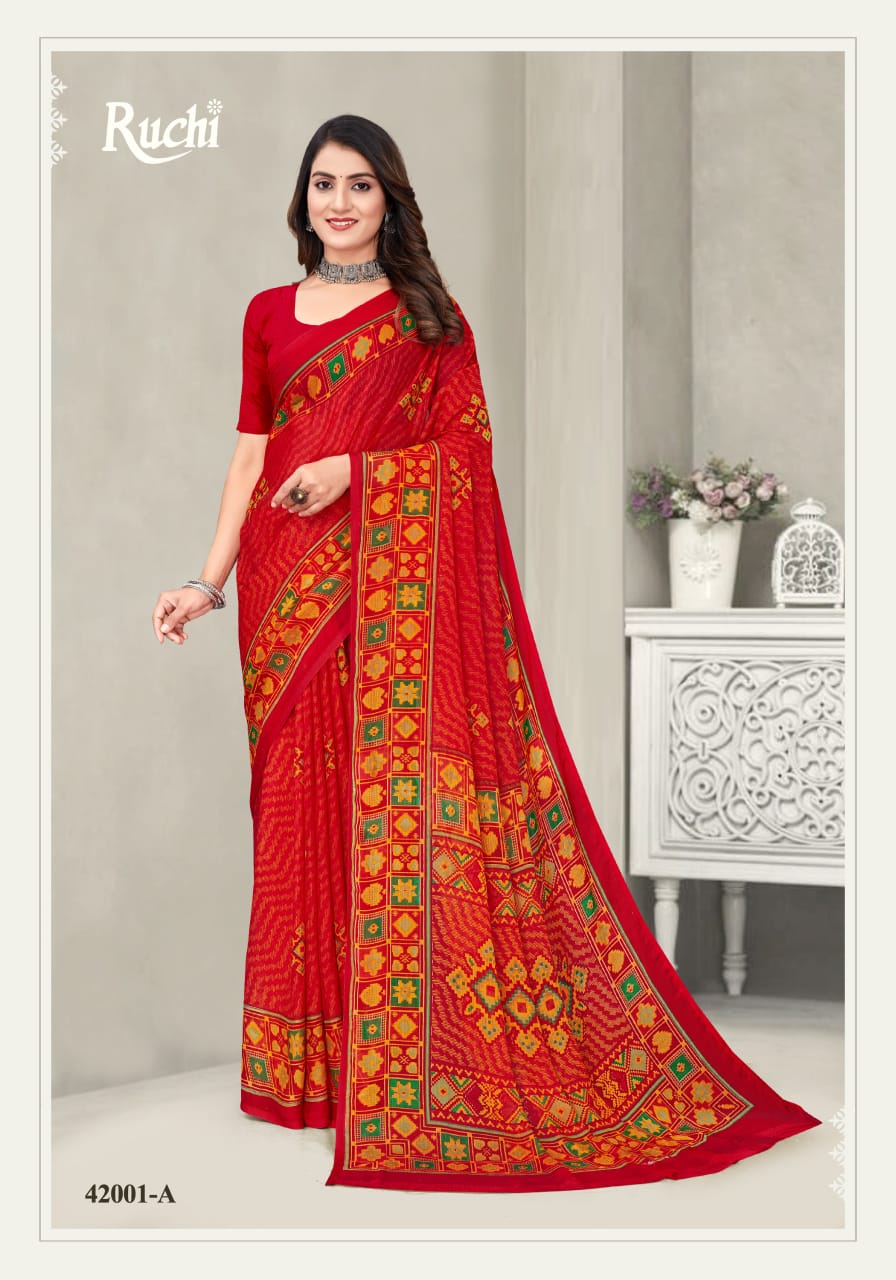 Star Chiffon Vol 192 Ruchi Sarees Exporter India