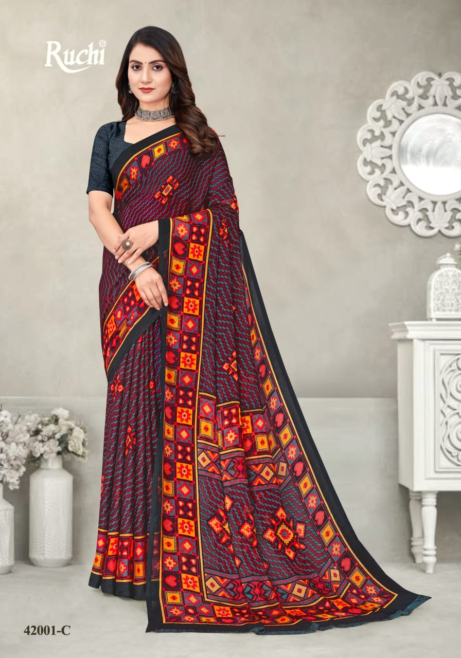 Star Chiffon Vol 192 Ruchi Sarees Exporter India