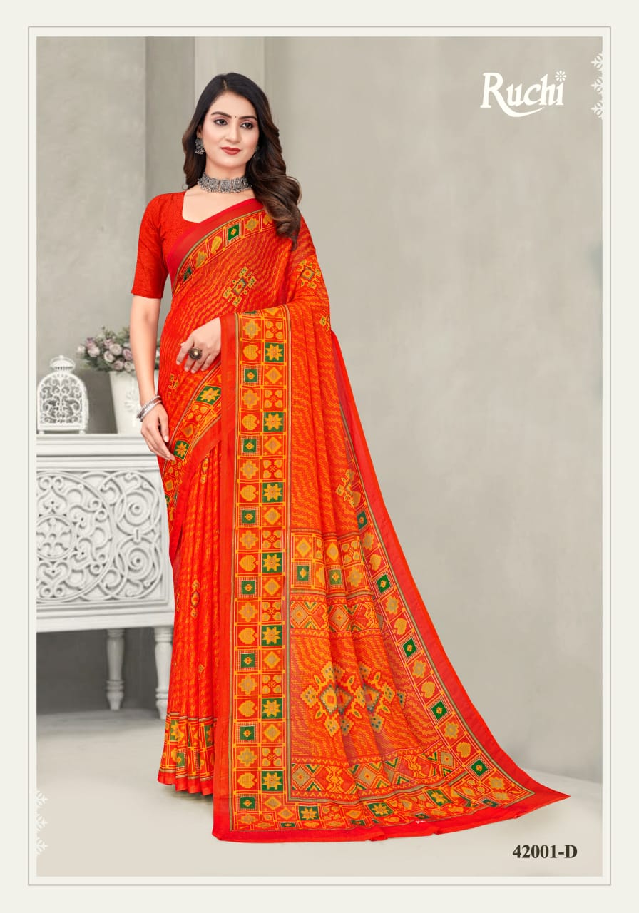 Star Chiffon Vol 192 Ruchi Sarees Exporter India