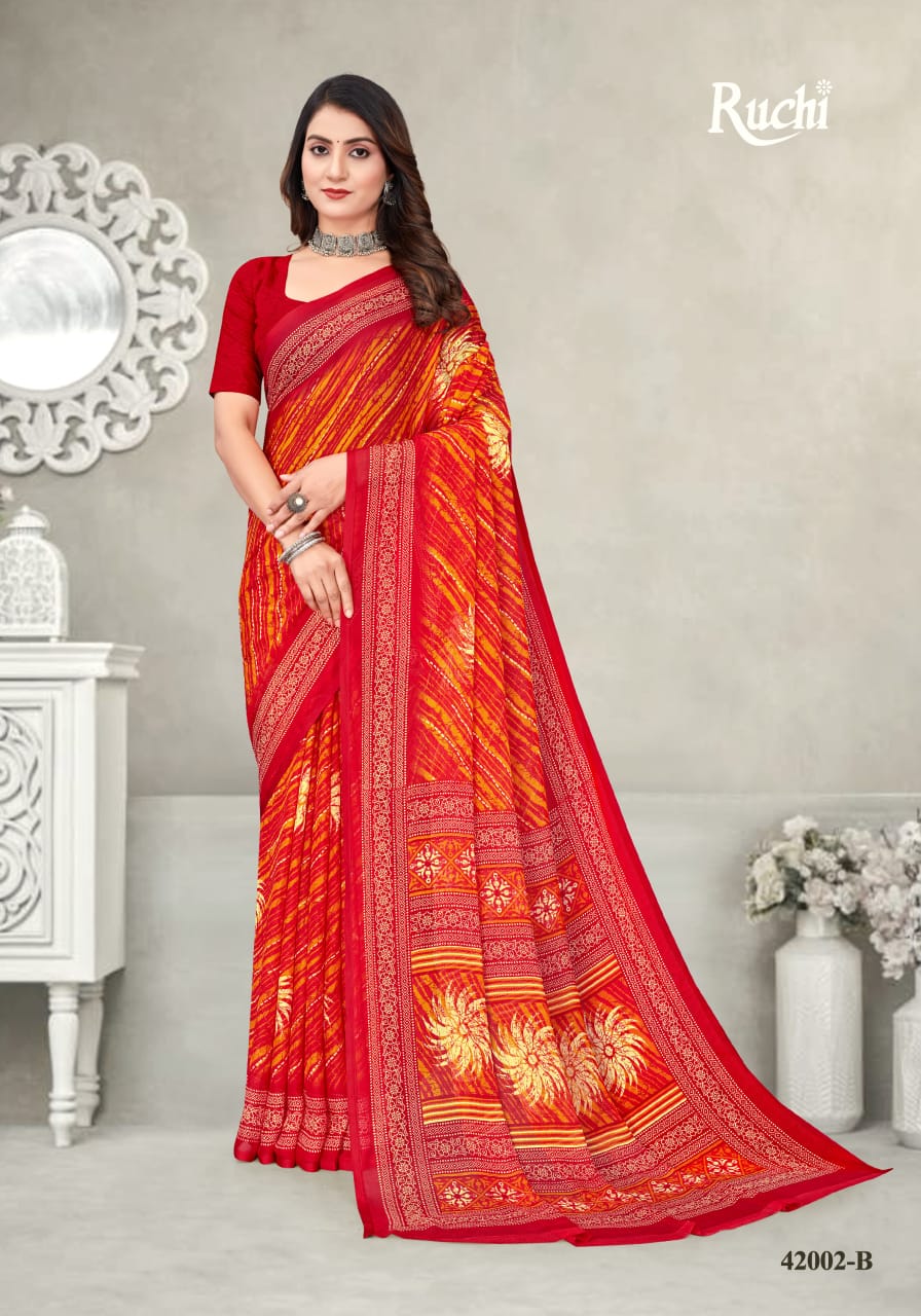Star Chiffon Vol 192 Ruchi Sarees Exporter India