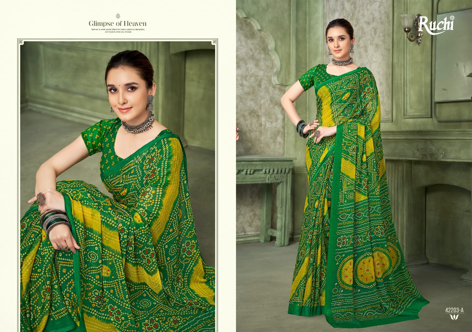 Star Chiffon Vol 193 Ruchi Chiffon Sarees Wholesale