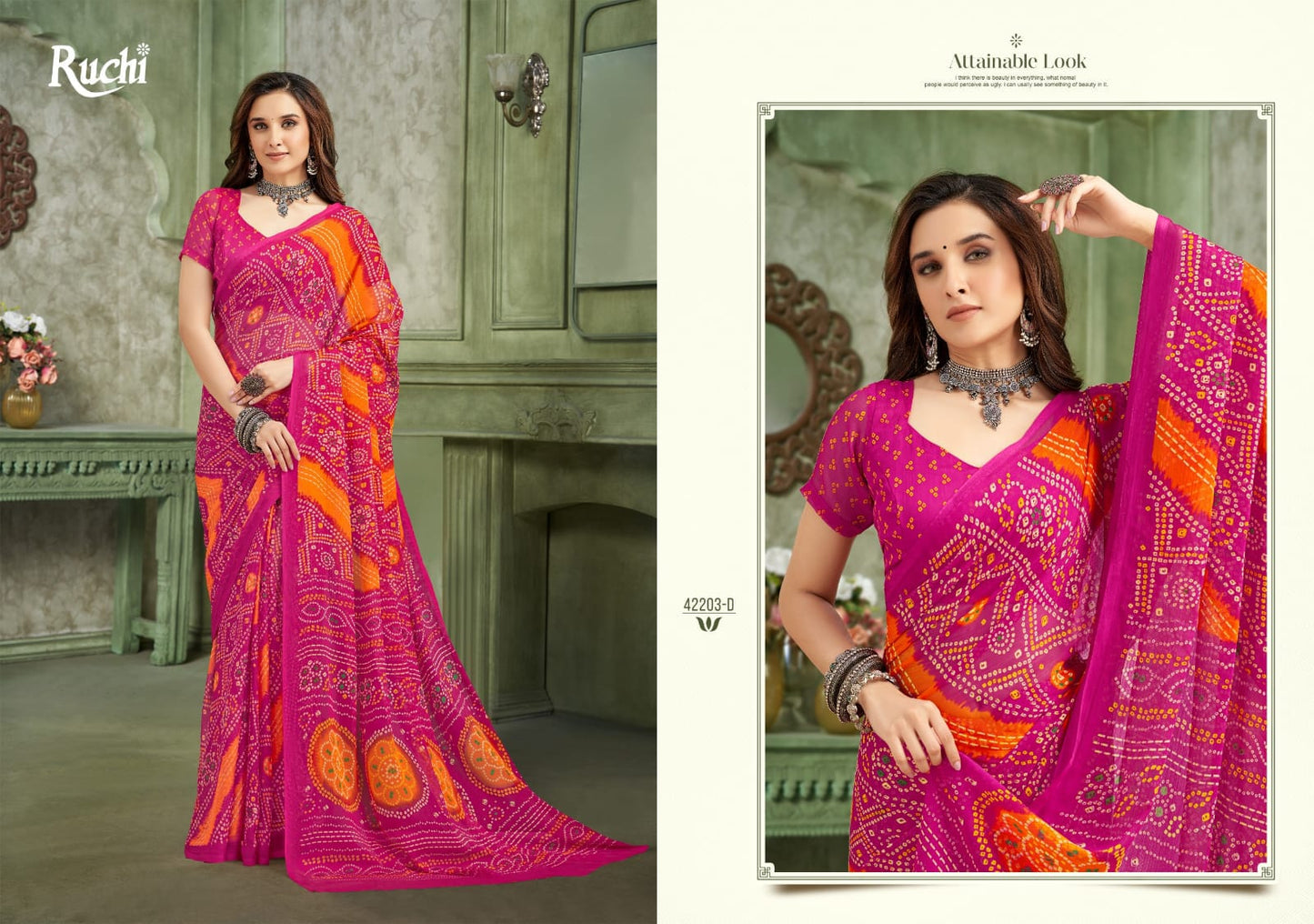 Star Chiffon Vol 193 Ruchi Chiffon Sarees Wholesale