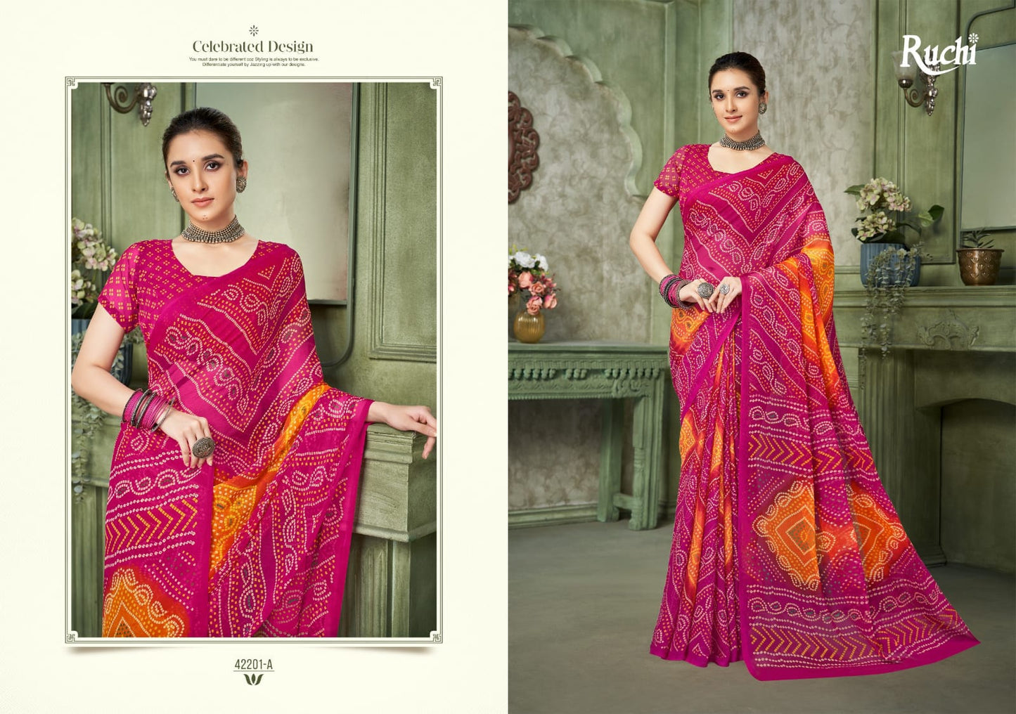 Star Chiffon Vol 193 Ruchi Chiffon Sarees Wholesale