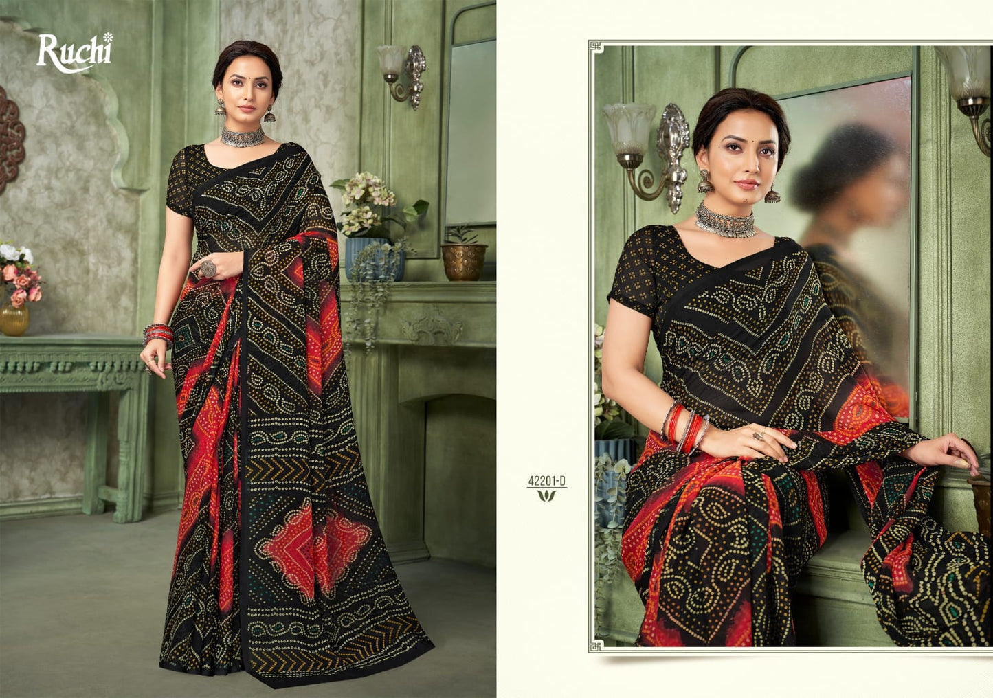 Star Chiffon Vol 193 Ruchi Chiffon Sarees Wholesale