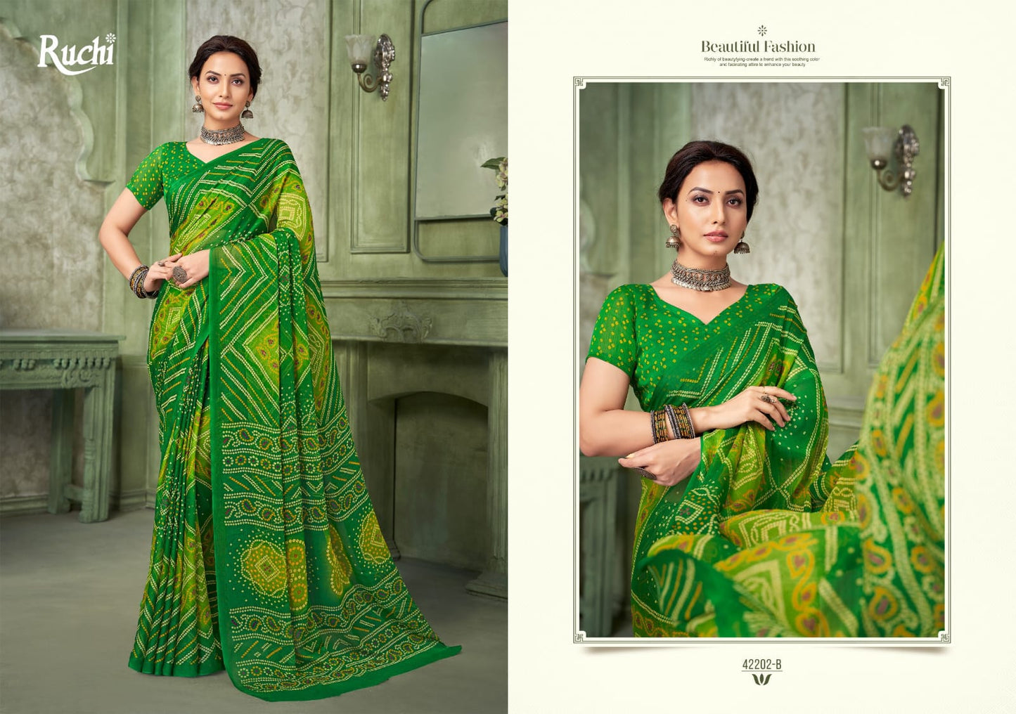 Star Chiffon Vol 193 Ruchi Chiffon Sarees Wholesale