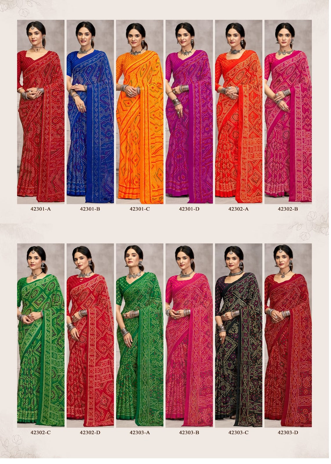 Star Chiffon Vol 194 Ruchi Sarees Supplier India