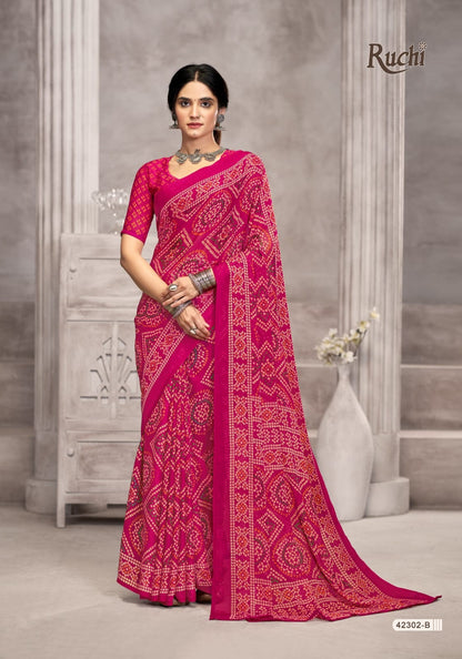 Star Chiffon Vol 194 Ruchi Sarees Supplier India