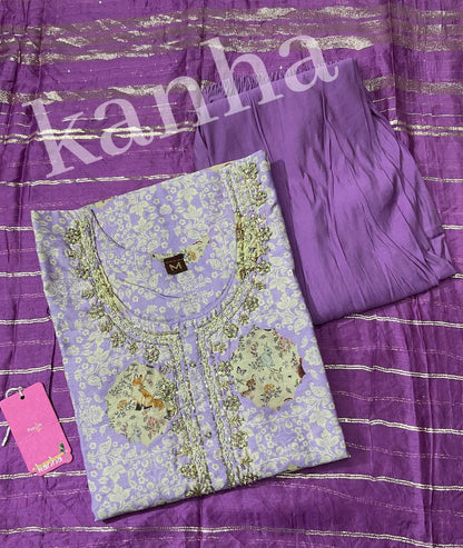 Star Kanha Chanderi Readymade Pant Style Suits Manufacturer India