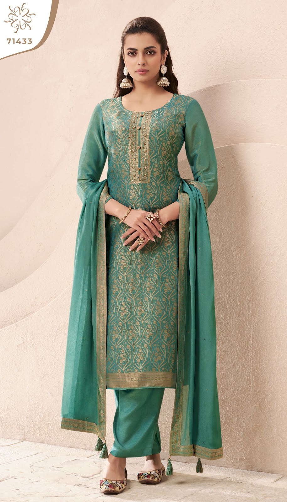 Star Kuleesh Vinay Fashion Llp Simmer Pant Style Suits Exporter India