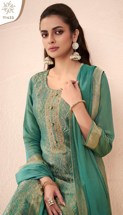 Star Kuleesh Vinay Fashion Llp Simmer Pant Style Suits Exporter India