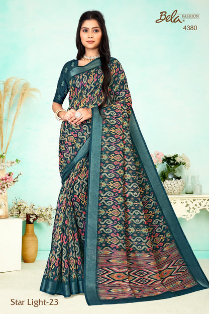 Star Light 23 Bela Fashion Linen Sarees Manufacturer Ahmedabad