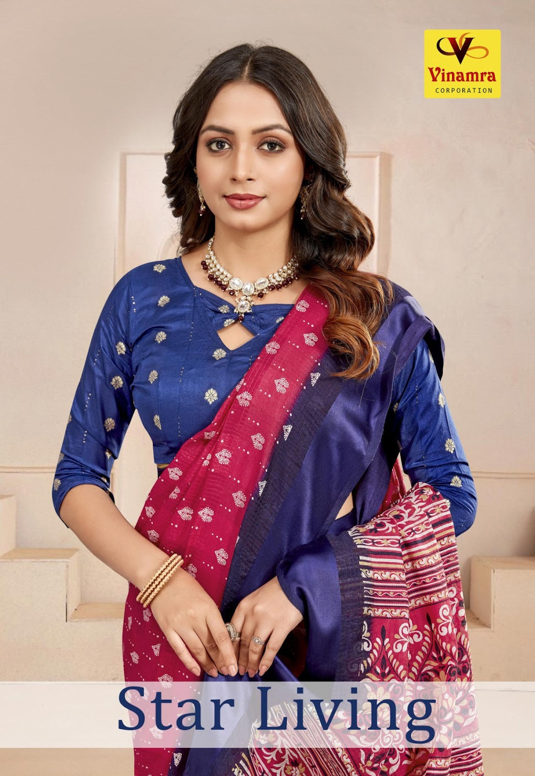 Star Living Vinamra Cotton Silk Sarees Supplier