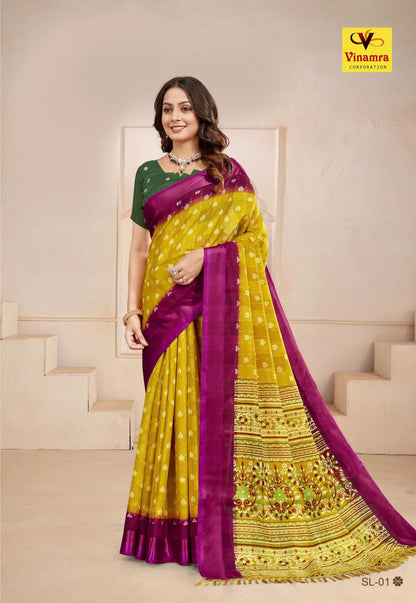 Star Living Vinamra Cotton Silk Sarees Supplier