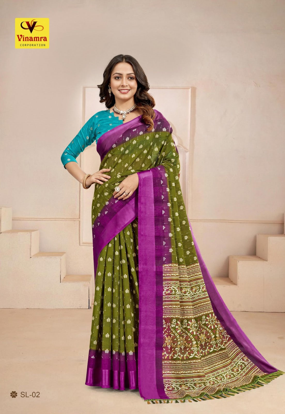 Star Living Vinamra Cotton Silk Sarees Supplier