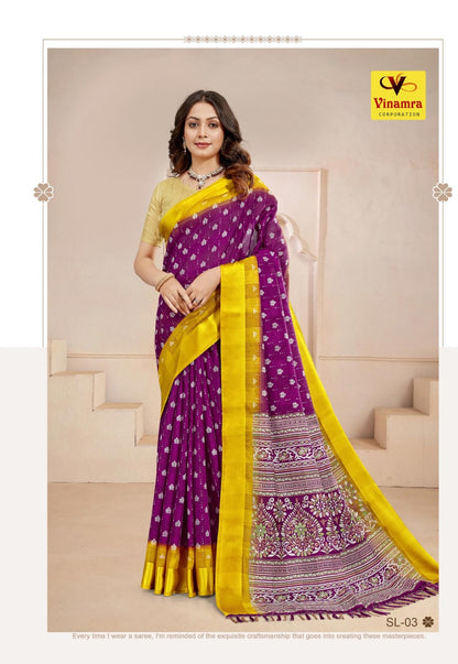 Star Living Vinamra Cotton Silk Sarees Supplier