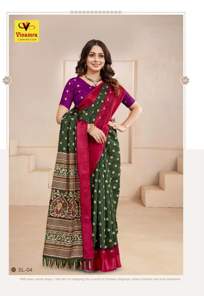 Star Living Vinamra Cotton Silk Sarees Supplier