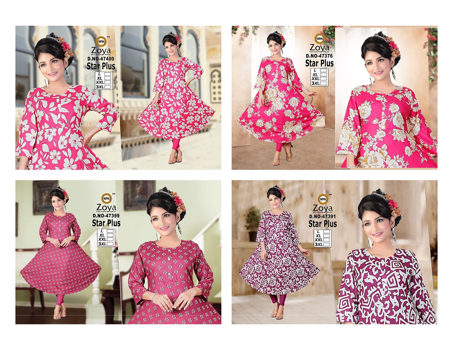 Star Plus Zoya Rayon Anarkali Kurtis Wholesaler Ahmedabad