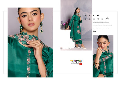 Star Rangati Prints Pure Silk Pant Style Suits Wholesaler