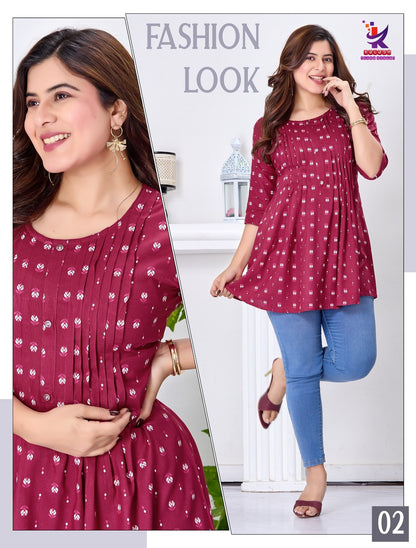 Star Shine 7 Mlm Kalash Lifestyle Rayon 14Kg Fancy Tops Supplier