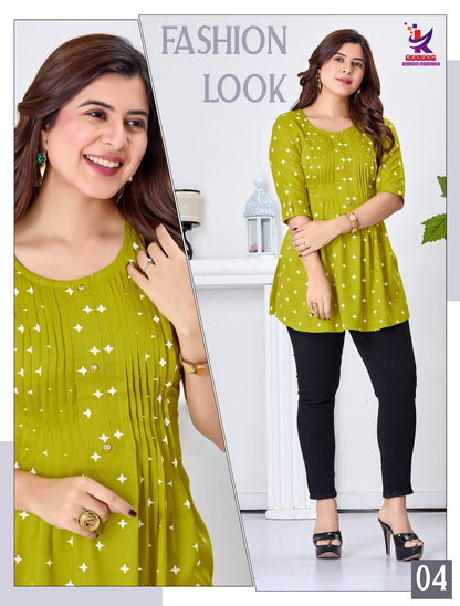 Star Shine 7 Mlm Kalash Lifestyle Rayon 14Kg Fancy Tops Supplier