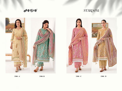 Stardom Jay Vijay Mal Chanderi Pant Style Suits Exporter
