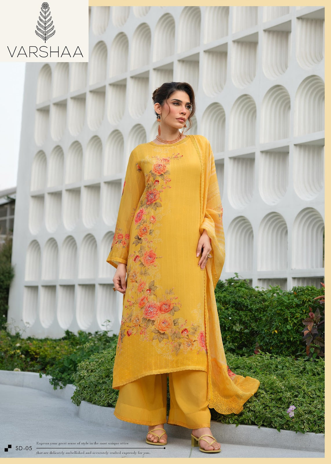 Stardust Varshaa Viscose Organza Plazzo Style Suits Manufacturer Gujarat