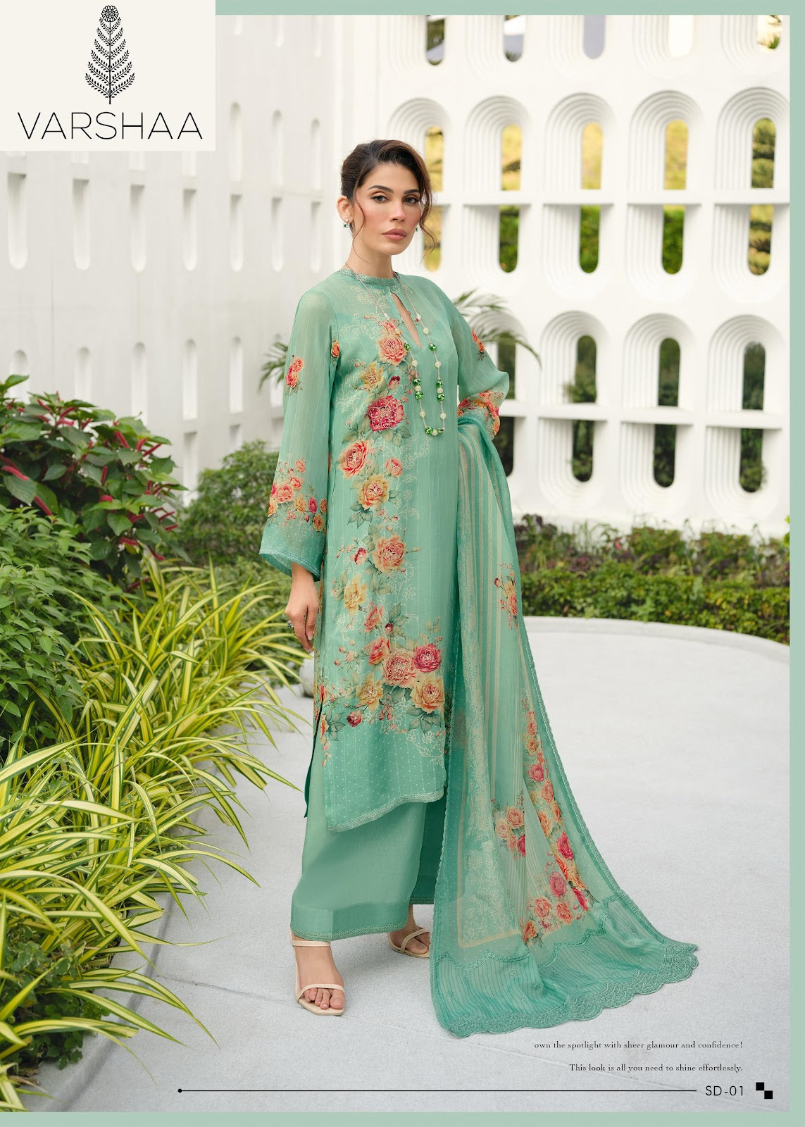 Stardust Varshaa Viscose Organza Plazzo Style Suits Manufacturer Gujarat