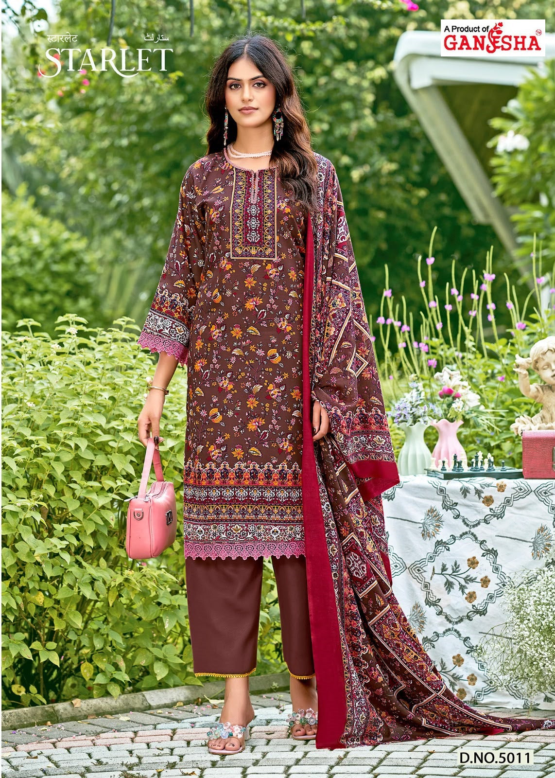 Starlet Vol 5 Ganesha Mix Cotton Karachi Salwar Suits Manufacturer