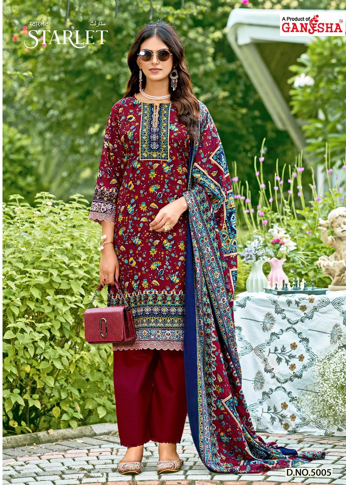 Starlet Vol 5 Ganesha Mix Cotton Karachi Salwar Suits Manufacturer